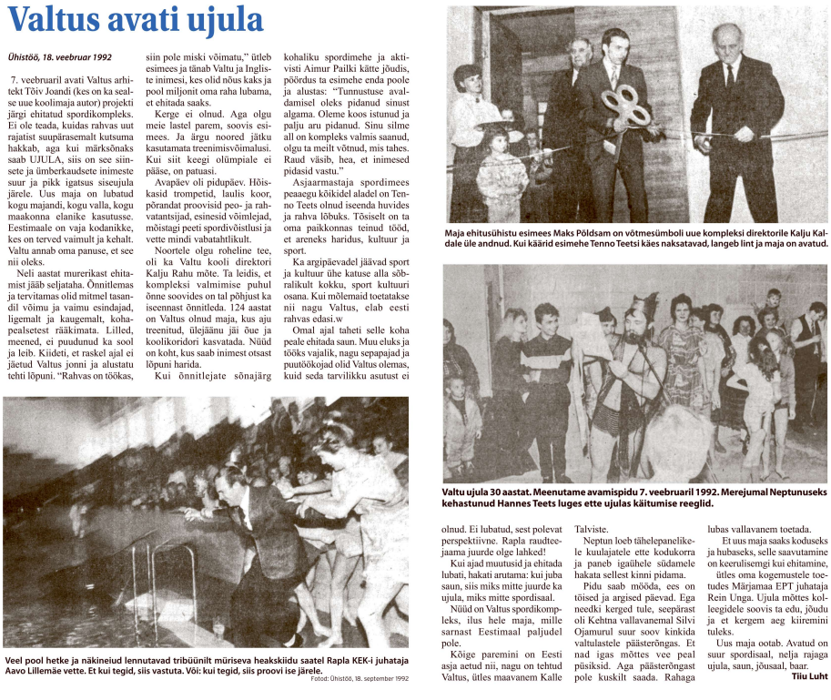 Valtu Spordimaja avamine